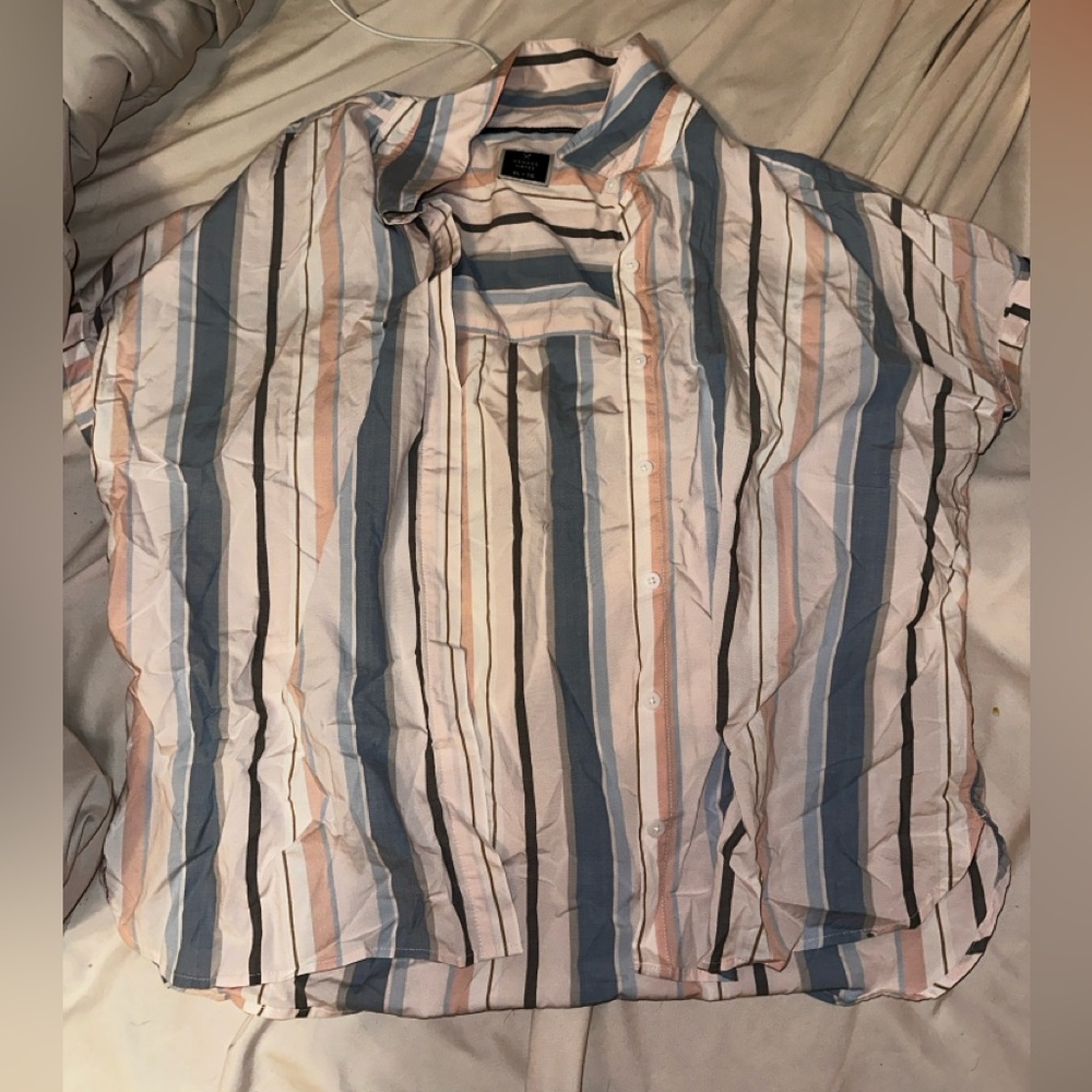 Striped Collar Button Up